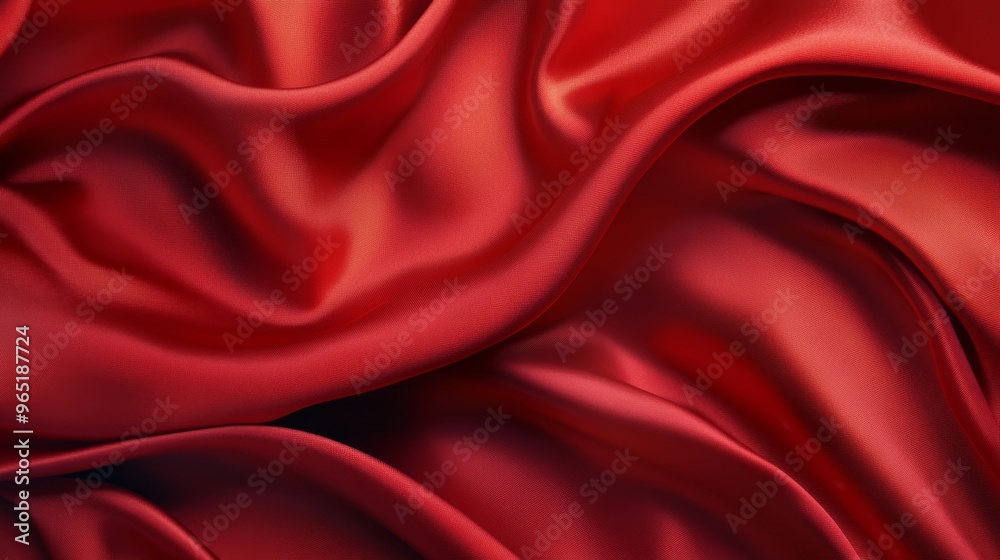 Red satin fabric background Red satin fabric background