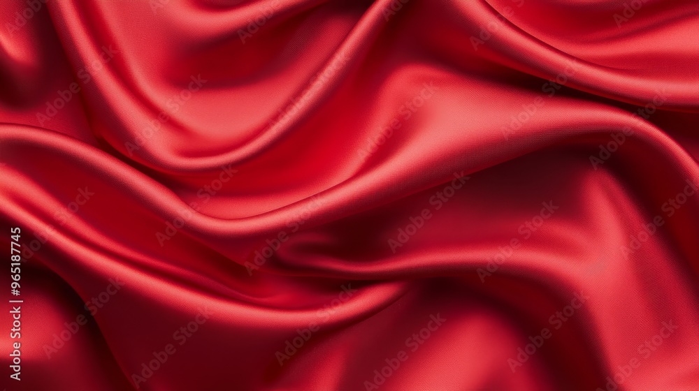 Red satin fabric background Red satin fabric background