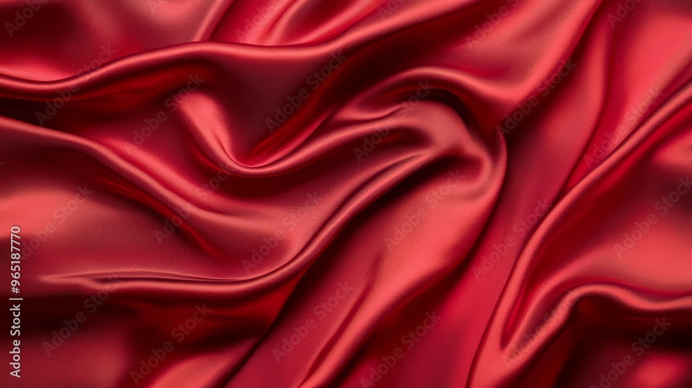 Red satin fabric background Red satin fabric background