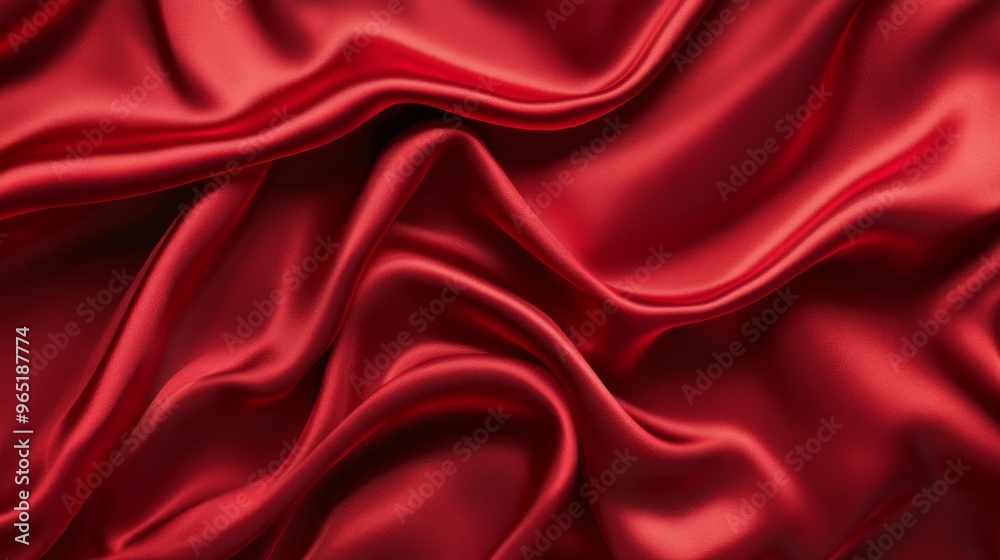 Red satin fabric background Red satin fabric background