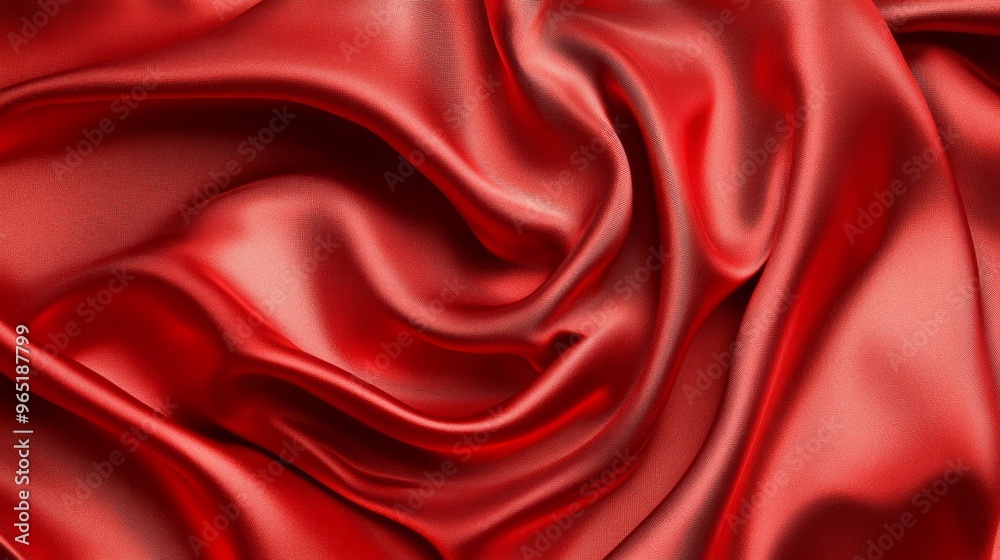 Obraz premium Red satin fabric background