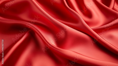 Red satin fabric background