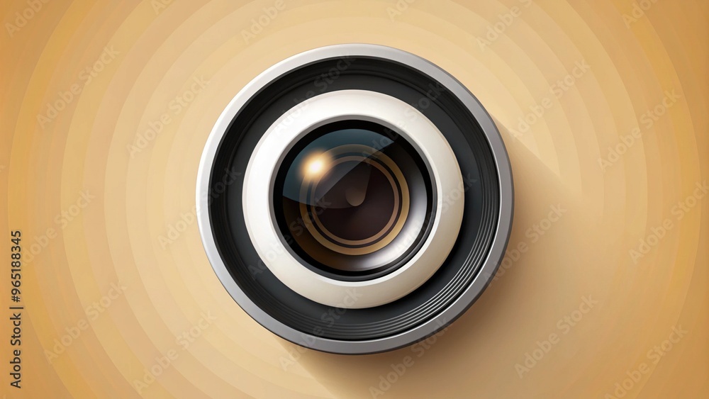 Minimalist illustration of a camera lens with a bold, contrasting design, featuring a white square inside a black circle, against a clean, neutral background. Minimalist illustration of a camera lens with a bold, contrasting design, featuring a white square inside a black circle, against a clean, neutral background.
