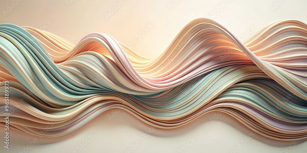 Abstract Wavy Tapestry of Pastel Hues, 3D Render, Digital Art, Abstract Background, Texture, Illustration, Design Abstract Wavy Tapestry of Pastel Hues, 3D Render, Digital Art, Abstract Background, Texture, Illustration, Design