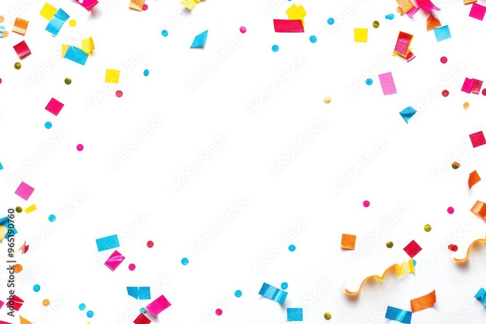 Discoes decor confetti frame dessert paper cream.