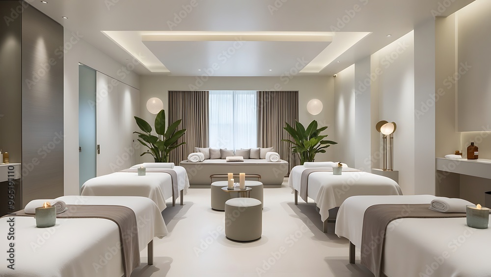 Fototapeta premium Luxurious Spa Center: Indulge in Premium Treatments and Rejuvenate Your Mind, Body, and Soul