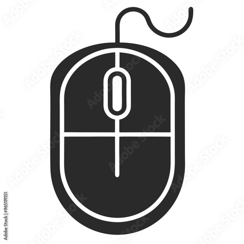 computer mouse silhouette vector. illustration 