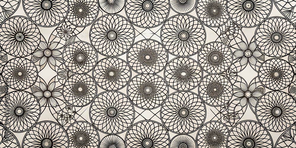 Circular Mandala Pattern in Black and White, Geometric, Floral, Abstract, Design, Illustration, Art Circular Mandala Pattern in Black and White, Geometric, Floral, Abstract, Design, Illustration, Art
