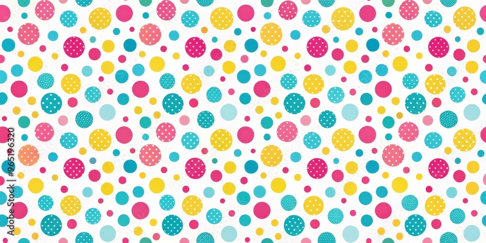 Colorful Polka Dot Pattern, White Background, Circular Shapes, Abstract Design, Pattern, Background, Dots Colorful Polka Dot Pattern, White Background, Circular Shapes, Abstract Design, Pattern, Background, Dots