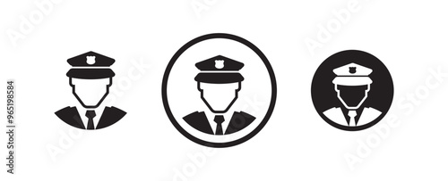 police icon on white background	
