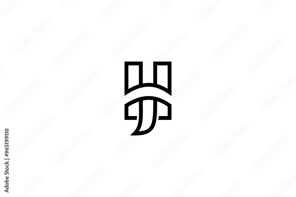 Letter HJ or JH Logo Design Vector Letter HJ or JH Logo Design Vector