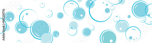 background with flying soap bubbles	