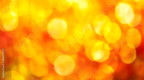 Abstract Orange Yellow Bokeh Background Blurred Lights