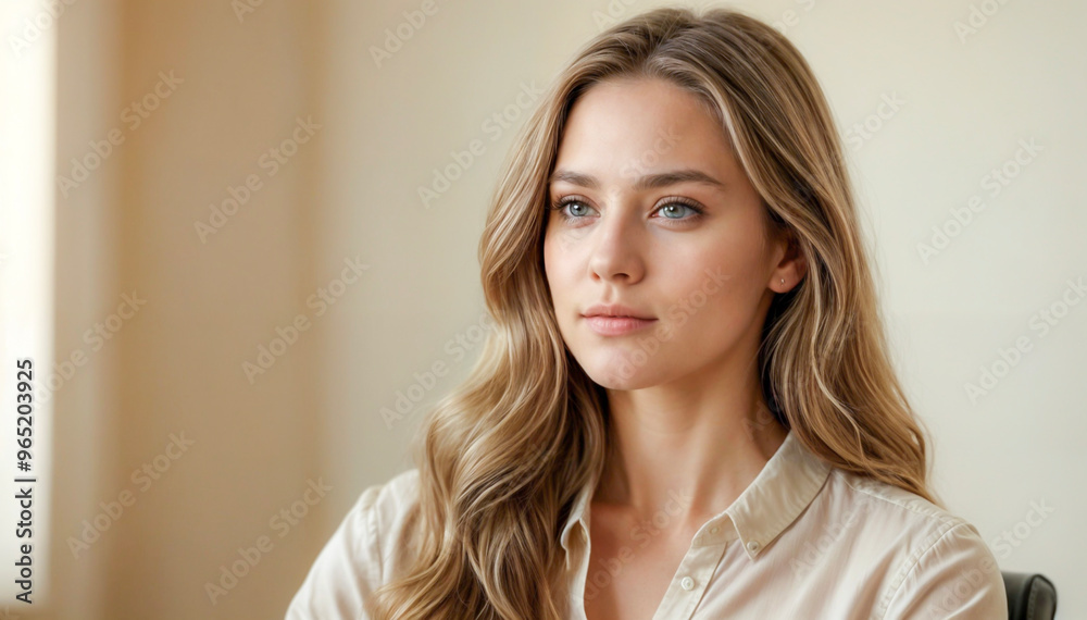 Thoughtful Young Woman Looking Away Thoughtful Young Woman Looking Away