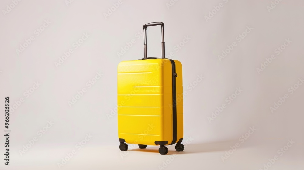 Yellow luggage with isolated on white studio background. Yellow luggage with isolated on white studio background.