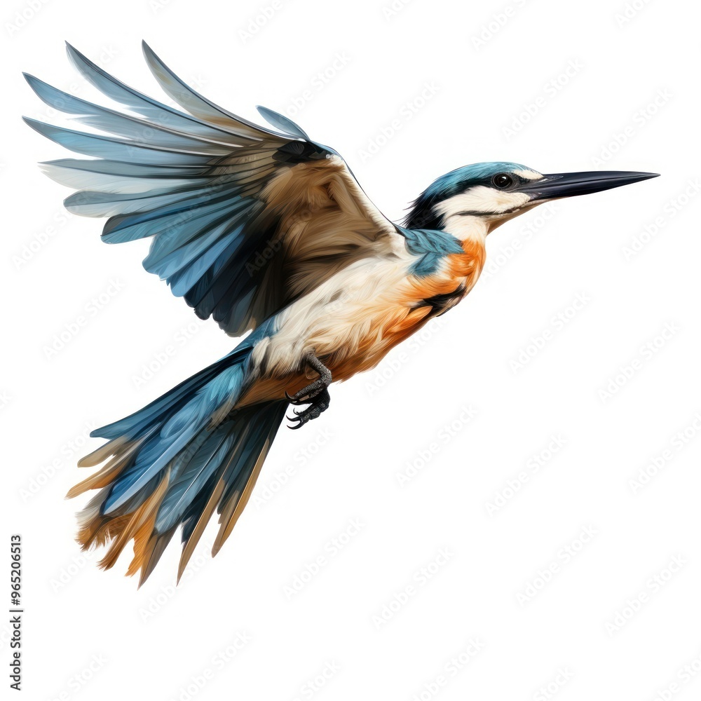 Fototapeta premium Flying bird animal beak.