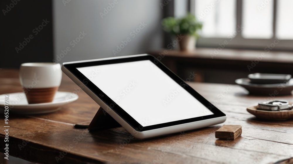 Blank white screen digital tablet mockup Blank white screen digital tablet mockup
