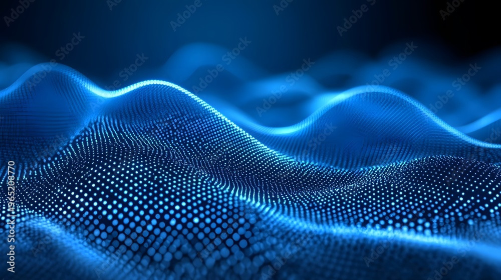 Abstract Blue Digital Wave Pattern Background Abstract Blue Digital Wave Pattern Background