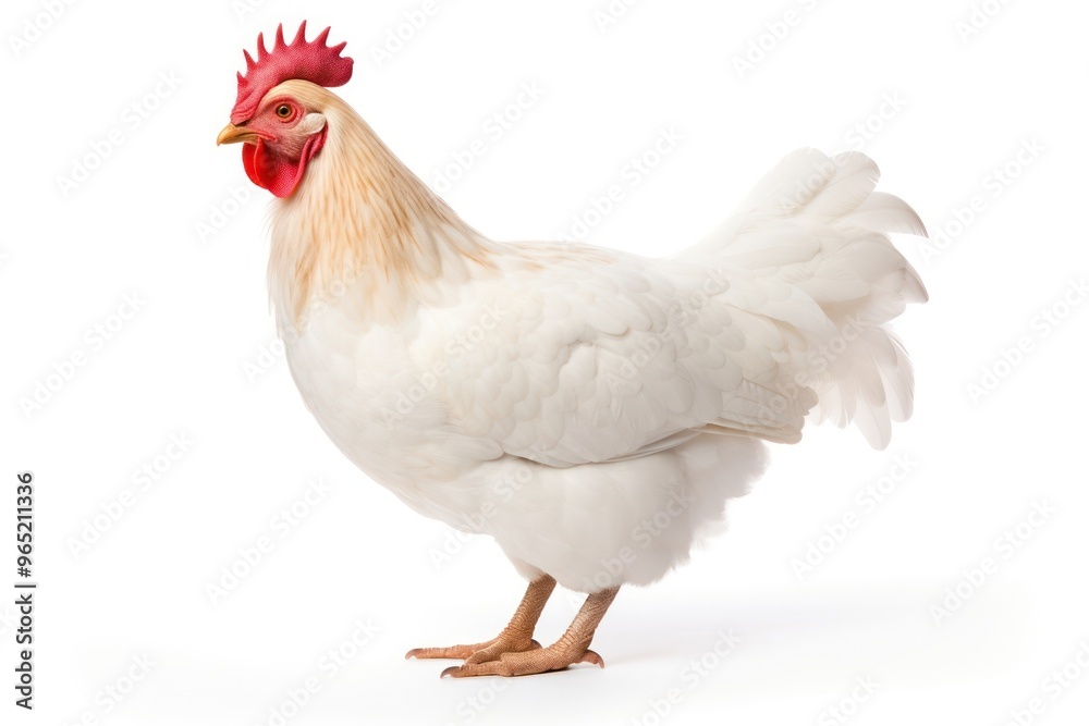 Fototapeta premium Chicken poultry animal white.