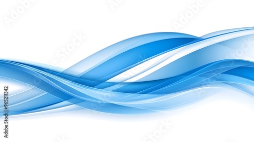 Abstract Blue Wave Background Design