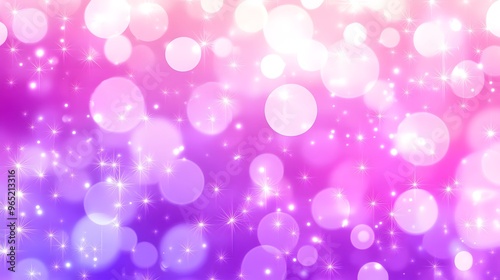 Abstract Pink and Purple Bokeh Background with Sparkles