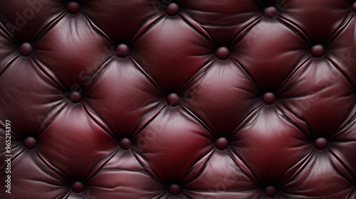 A close up of a red velvet fabric with a pattern of buttons. Concept of luxury and elegance, as the red velvet and the buttons create a sophisticated and refined look