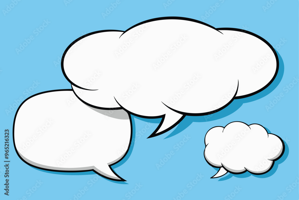 comic speech bubbles, cartoon vector illustration