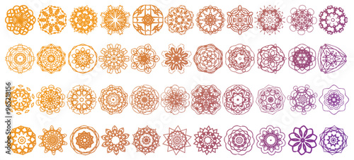 Indian famous mandala icon collection