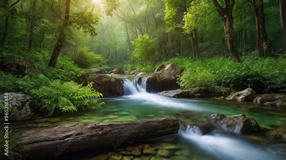 mountain river in the morning mountain river in the morning