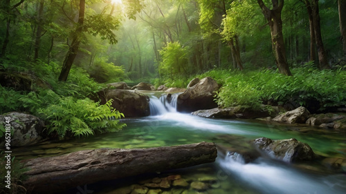 mountain river in the morning