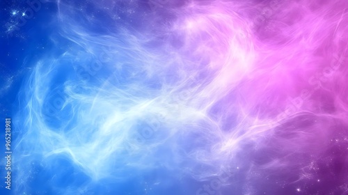 Abstract Blue and Pink Swirling Nebula Background