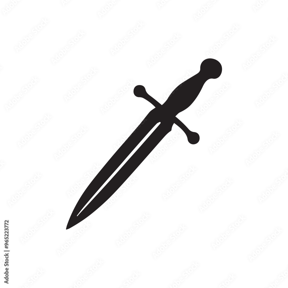 Medieval Dagger Clipart Design - Dagger Vector illustration in black and white
Medieval Dagger Clipart Design - Dagger Vector illustration in black and white