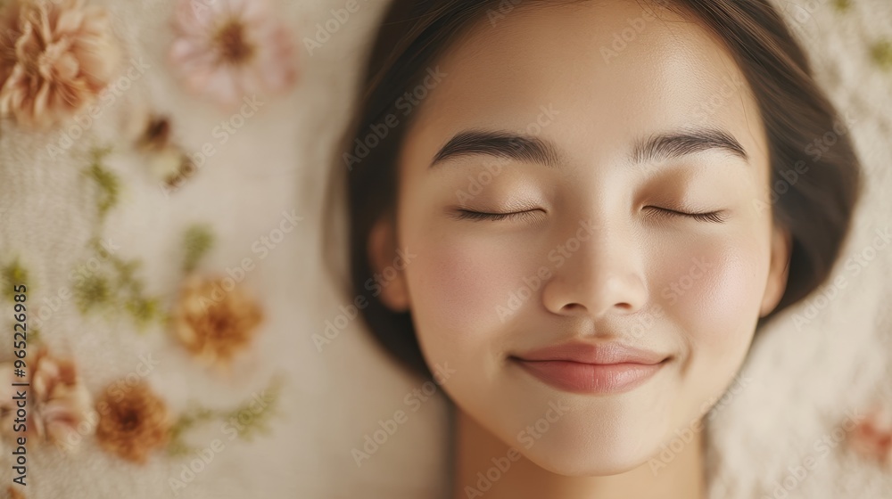 Serene Southeast Asian Woman Embracing Aromatherapy with Natural Scents in Spa Setting Serene Southeast Asian Woman Embracing Aromatherapy with Natural Scents in Spa Setting