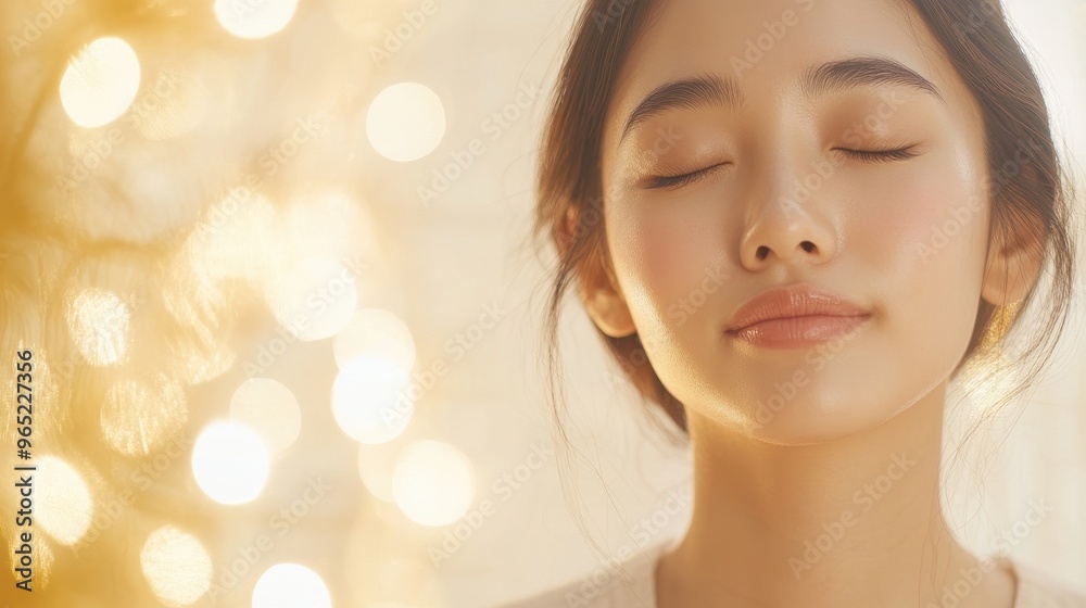 Serene Southeast Asian Woman Practicing Mindfulness with Essential Oils for Mental Balance and Aromatherapy Therapy in Vibrant Serene Setting Serene Southeast Asian Woman Practicing Mindfulness with Essential Oils for Mental Balance and Aromatherapy Therapy in Vibrant Serene Setting