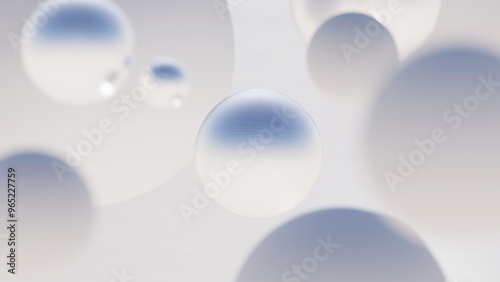 Abstract colorful grey glossy balls. Chaotic scatter plastic spheres. Festive party wallpaper. 3d render creative background.