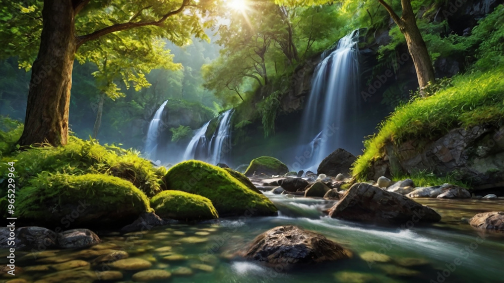 Fototapeta premium beautiful natural scenery background