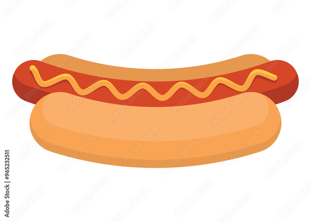 Enjoy a Delicious Hot Dog topped generously with Mustard for a perfect meal experience Enjoy a Delicious Hot Dog topped generously with Mustard for a perfect meal experience