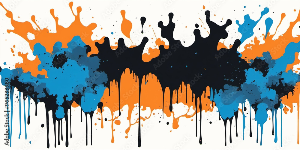 Art background, Splash Ink Paint, Abstract style. Digital illustration. Art background, Splash Ink Paint, Abstract style. Digital illustration.