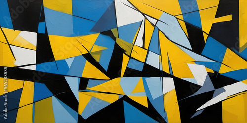 Art background, Cubism styl...