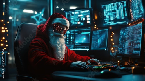 Santa Claus Hacking Christmas