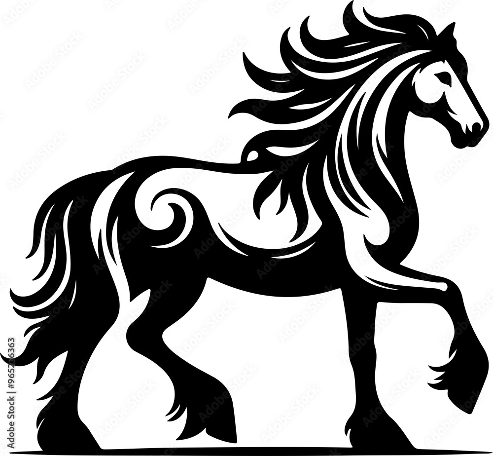 A horse vector is a digital illustration of a horse created using vector graphics, which are defined by mathematical equations rather than pixels. This allows the image to be scaled to any size .