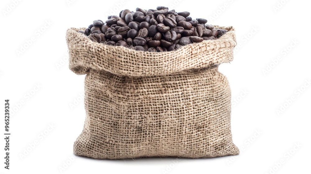 Coffee Beans in a Burlap Bag Coffee Beans in a Burlap Bag