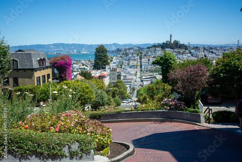 San Francisco,California,USA-August 10th 2024:Lombard Street