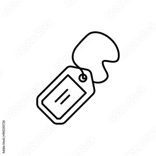 tag line icon with white background vector stock illustration