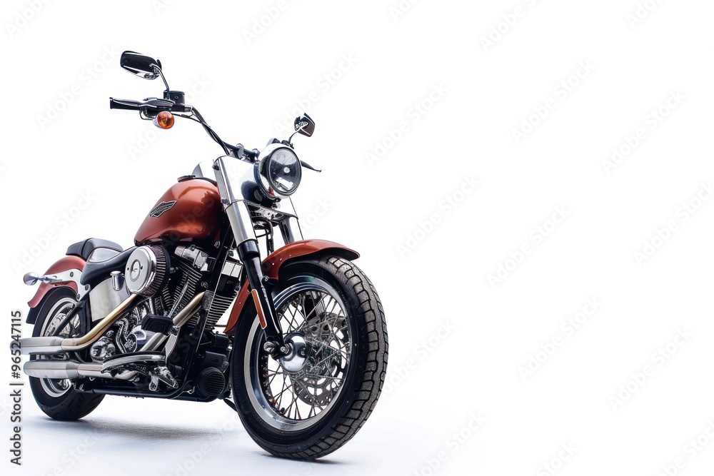 Motorcycle Parked Isolated on white background Motorcycle Parked Isolated on white background