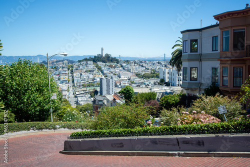 San Francisco,California,USA-August 10th 2024:Lombard Street