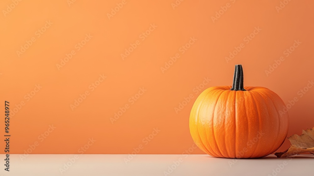 Single pumpkin isolated on a bright, colorful background, emphasizing its round shape. Single pumpkin isolated on a bright, colorful background, emphasizing its round shape.