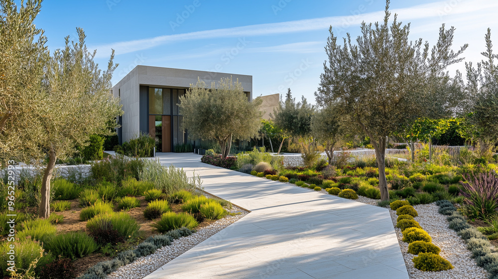 Fototapeta premium country house in the countryside, Mediterranean villa, olive tree, italian house, farmhouse, country house