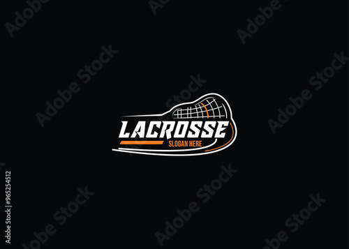 Lacrosse Stick logo . Perfect for Logos for Sports Teams, Athletics, Campus Teams, Youth Activities, Tournaments and Olympics.