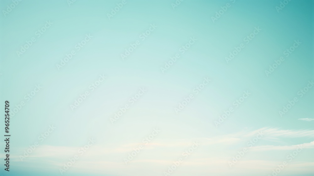 Tranquil Clear Sky Photograph with Subtle Clouds for Backgrounds or Nature Themes